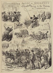 Vår artist i Normandie, Going to the Races at Abbeville